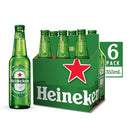 Heineken Cerveza Premium 6 Botellas de 355 ml c/u.