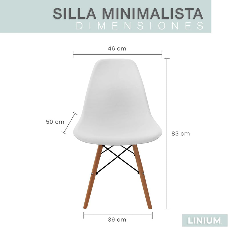 LINIUM Silla Minimalista Blanco