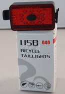 Luz trasera USB 5 funciones color rojo