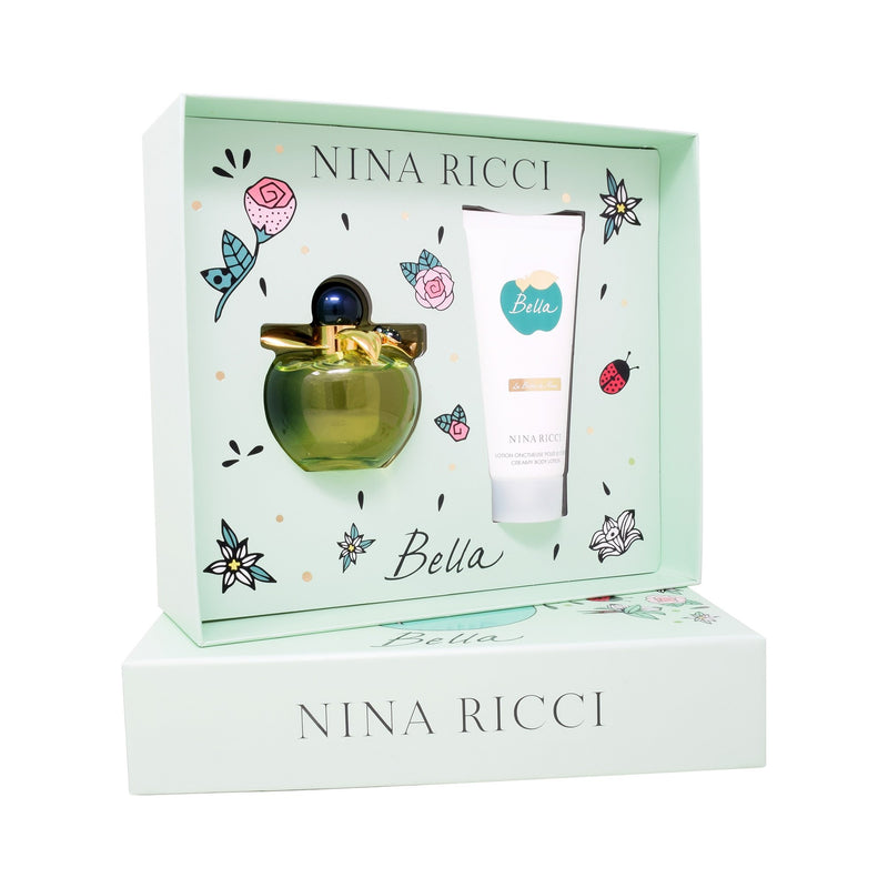 Set  Nina Ricci Bella 2Pzs80ml EDT Spray/ Body Lotion 100ml