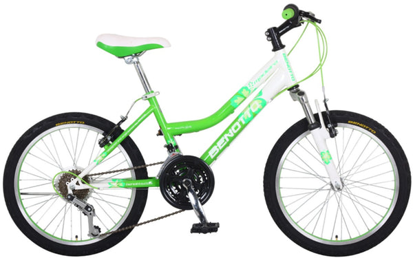 Bicicleta Benotto Montaña Madeira R20 21V para Niña en Acero  en Mezcla de Colores Verde con Blanco con Envío Gratis