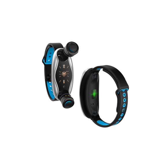 Etronic Smartwatch Bluetooth con Audifonos K5 Negro con Azul Envío Gratis a Todo México