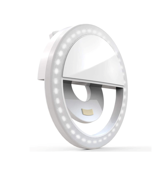 Etronic Aro de Luz para Selfie Led Ring con Batería Recargable Blanca Envío Gratis a Todo México