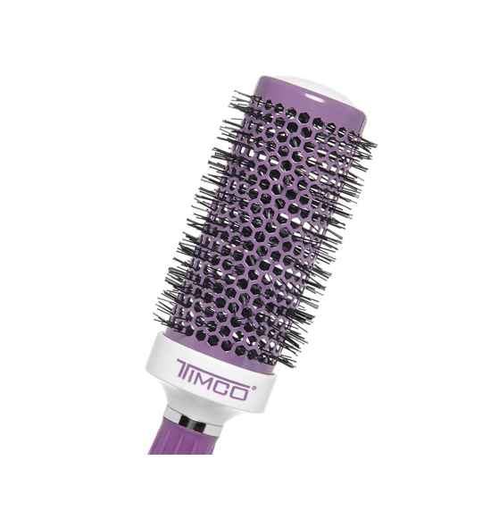 TIMCO Cepillo Cerámica Turmalina Redondo 1 1/2" CTM-3 Blanco con Morado Envío Gratis a Todo México