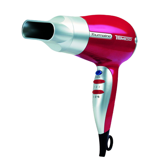 TIMCO Secadora para Cabello Compacta Tourmaline Iones CT-1600 Plata con Rojo Envío Gratis a Todo México