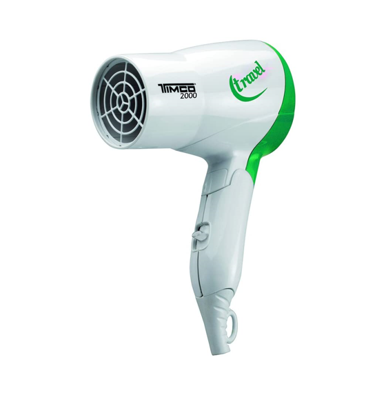 TIMCO Secadora para Cabello Plegable Travel con Boquilla TRA-2000V Blanco con Verde Envío Gratis a Todo México