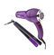 TIMCO Kit Plancha y Secadora para Cabello X Salon Seda Ceramic 2000X COM-07 Morado con Negro Envío Gratis a Todo México