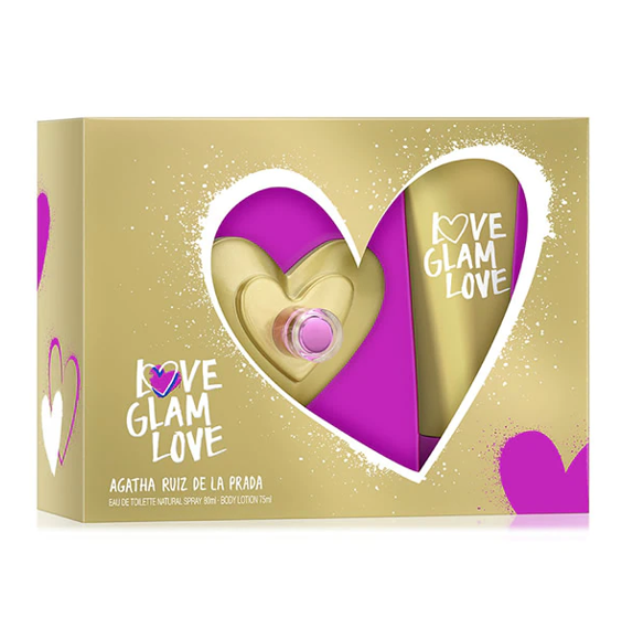 Agatha Ruiz de la Prada Set Dama Love Glam Love Fragancia 80 ml / Body Lotion 75 ml Envío Gratis a Todo México