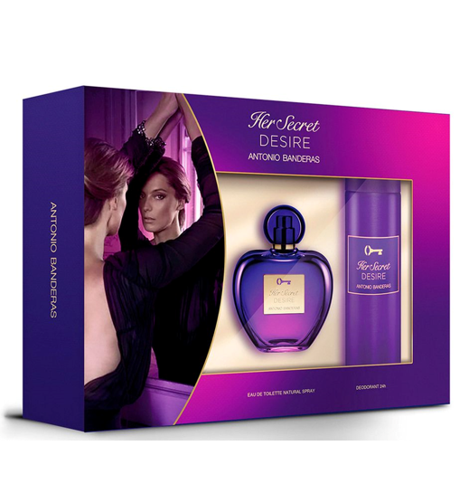 Antonio Banderas Set para Dama Her Secret Desire Fragancia 80 ml / Desodorante 150 ml