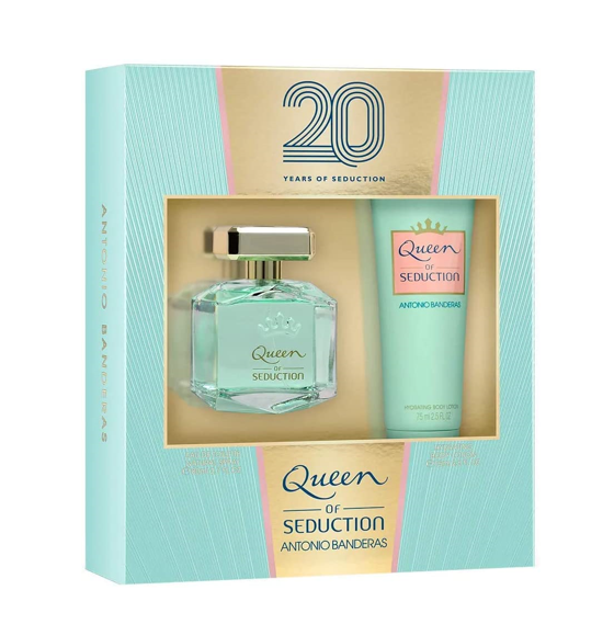 Antonio Banderas Set para Dama Queen Of Seduction 20 Years Fragancia 80 ml / Body Lotion 75 ml