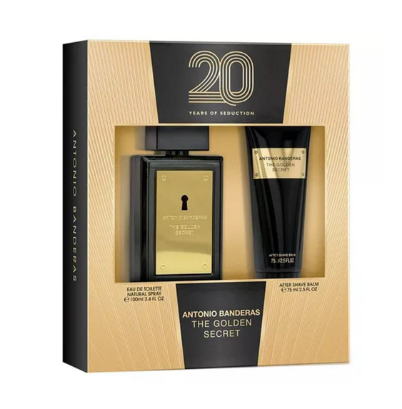 Antonio Banderas Set para Caballero The Golden Secret 20 Years Loción 100 ml / After Shave 75 ml