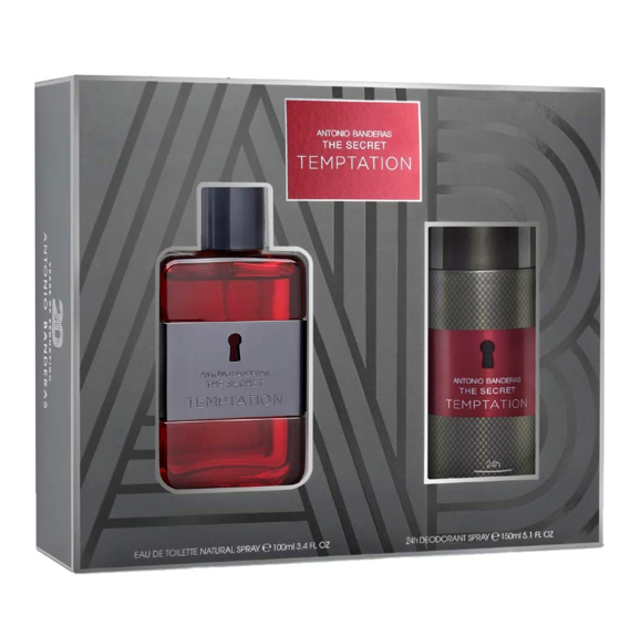 Antonio Banderas Set para Caballero The Secret Temptation Loción 100 ml / Desodorante 150 ml