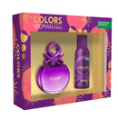 Colors Benetton Woman Set para Dama Purple Fragancia 80 ml / Desodorante 150 ml