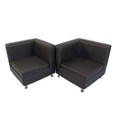 LETMEX Sillón de Espera (1 pieza) W25 Negro Envío Gratis a Todo México