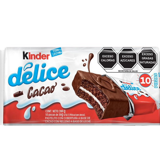 Kinder Chocolate Kinder Delice Paquete con 10 Piezas Envío Gratis a Todo México