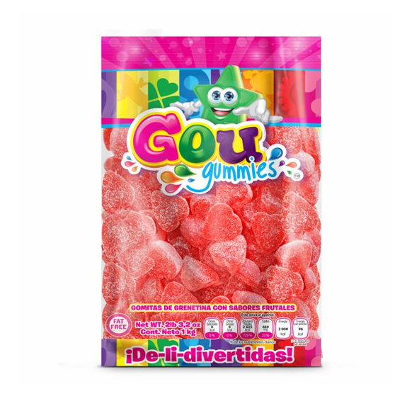 Gou Gummies Gomitas de Corazón Bolsa 1 kg. Envío Gratis a Todo México