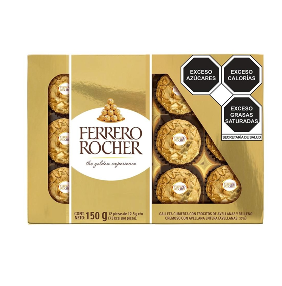 Ferrero Rocher Chocolate con Avellana Paquete con 12 Piezas Envío Gratis a Todo México