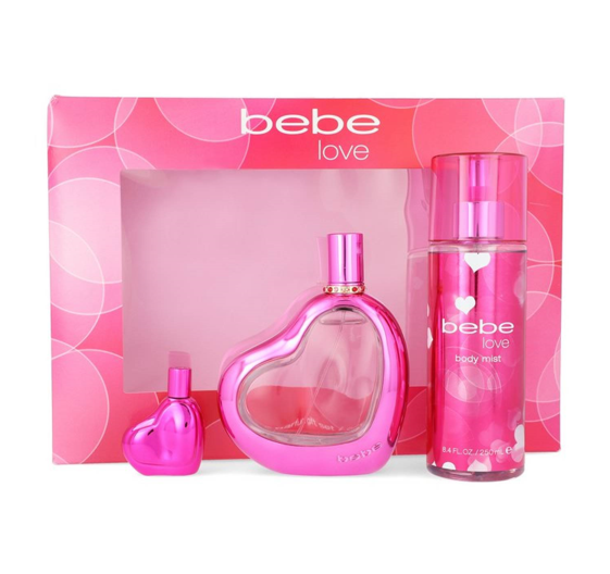 Bebe Set para Dama Bebe Love Fragancia 100 ml / Body Mist 250 ml / Fragancia 10 ml Envío Gratis a Todo México