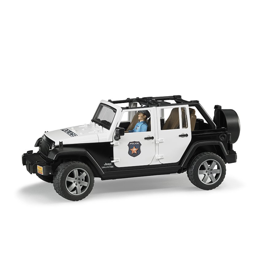 Bruder Jeep de Policía Wrangler Unlimited Rubicon 2526 Negro con Blanco Envío Gratis a Todo México