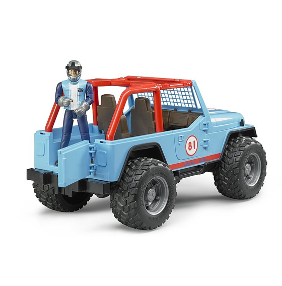 Bruder Jeep Cross Country Racer con Piloto 2541 Azul Envío Gratis a Todo México