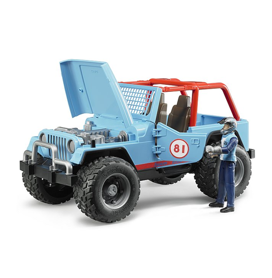 Bruder Jeep Cross Country Racer con Piloto 2541 Azul Envío Gratis a Todo México