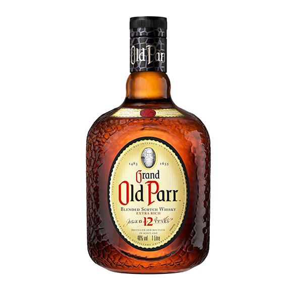 Grand Old Parr Caja con 12 Piezas Whisky 12 años Blend 1000 ml