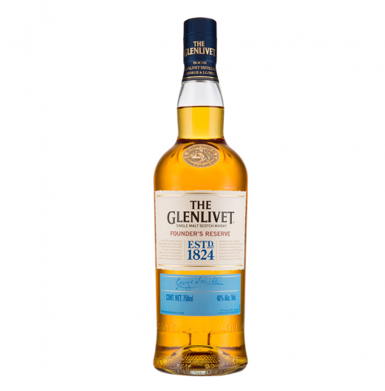 The Glenlivet Caja con 12 Piezas Whisky Founders Reserve 750 ml