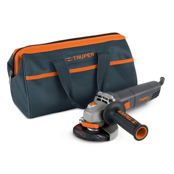 Truper Combo Esmeriladora 4-1/2 800W con Maletín Portaherramienta 14" COMBOE-4580N Naranja con Negro Envío Gratis a Todo México