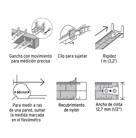 Truper Flexómetro Contra Impacto, Graduación Métrica, 3 m, 13 mm FH-3ME Naranja con Negro Envío Gratis a Todo México