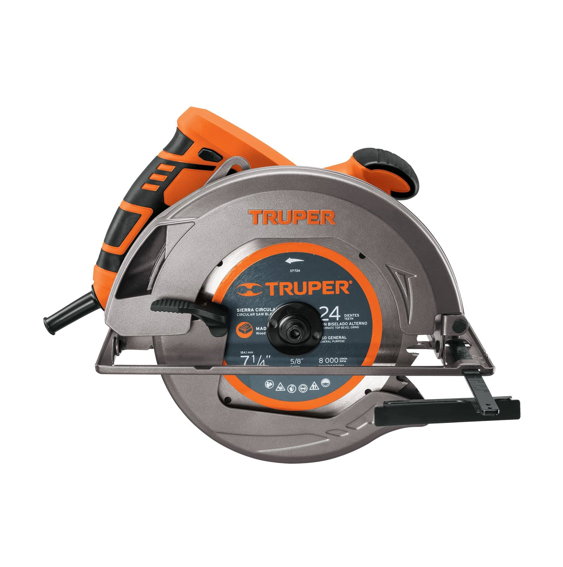 Truper Sierra Circular 7-1/4" Profesional 1500 W SICI-7-1/4A3 Naranja con Negro