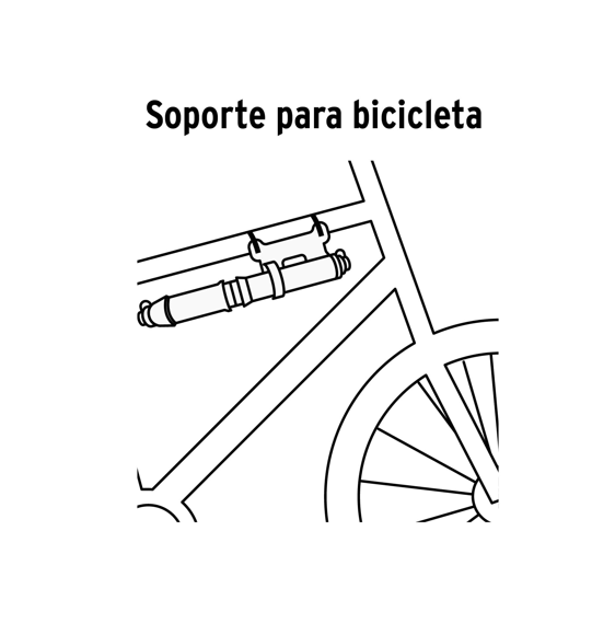 Truper Mini Bomba Manual para Bicicleta, Abatible 30 PSI BOM-MI-X Naranja con Negro