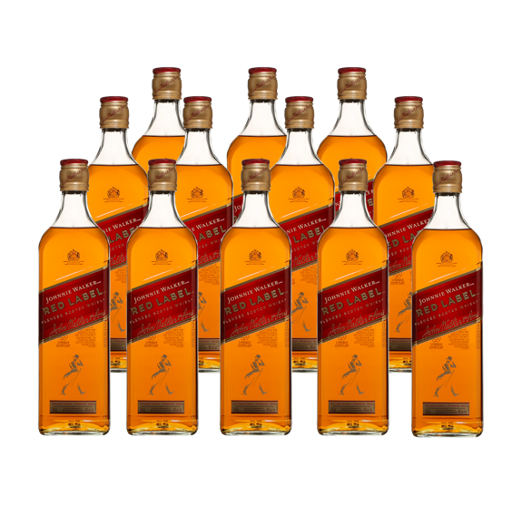 Johnnie Walker Caja 12 Piezas Whisky Red Label 750 ml