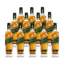 Johnnie Walker Caja con 12 Piezas Whisky Green Label 700 ml