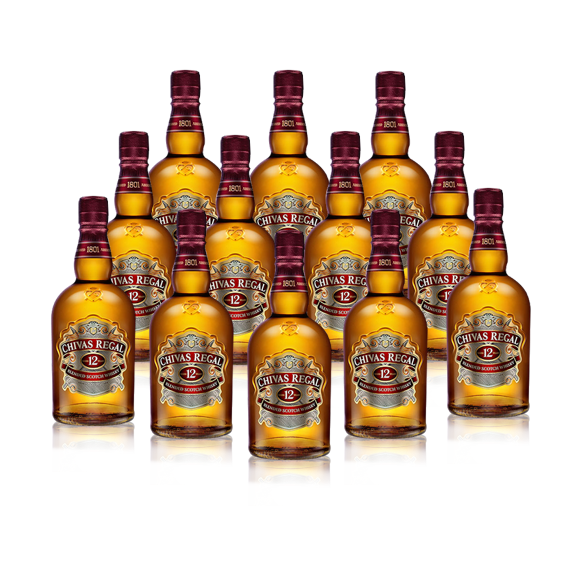 CHIVAS Caja con 12 Piezas Whisky Regal 12 750 ml