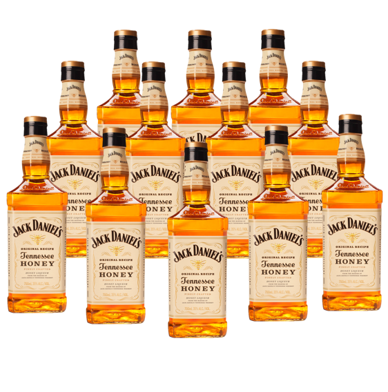 Jack Daniel´s Caja con 12 Piezas Whisky Honey 700 ml