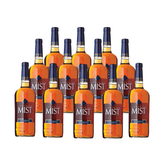 Canadian Mist Caja con 12 Piezas Whisky 1000 ml