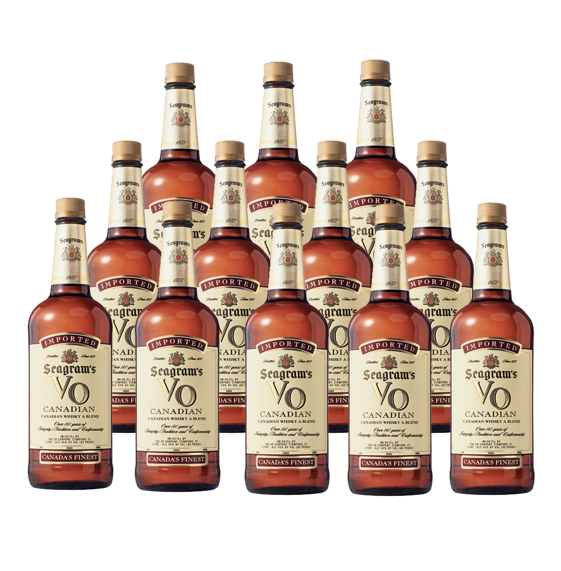 Seagram's Caja con 12 Piezas Vo Canadian Whisky 750 ml