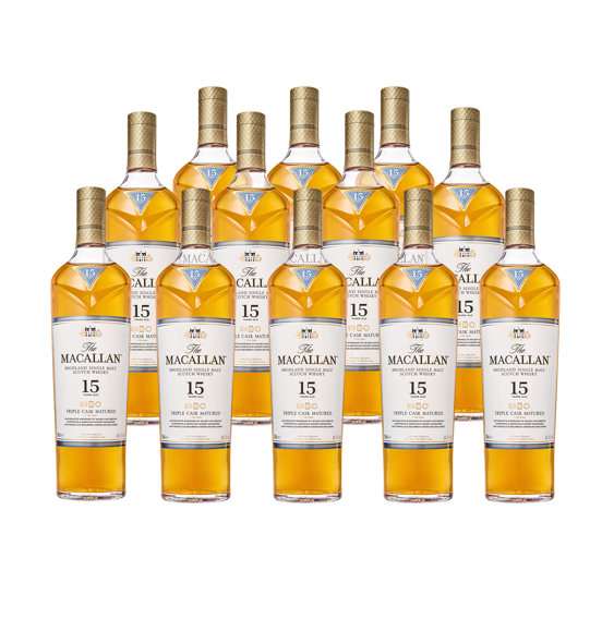 The Macallan Caja con 12 Piezas Whisky 15 Años Highland Single Malt 700 ml