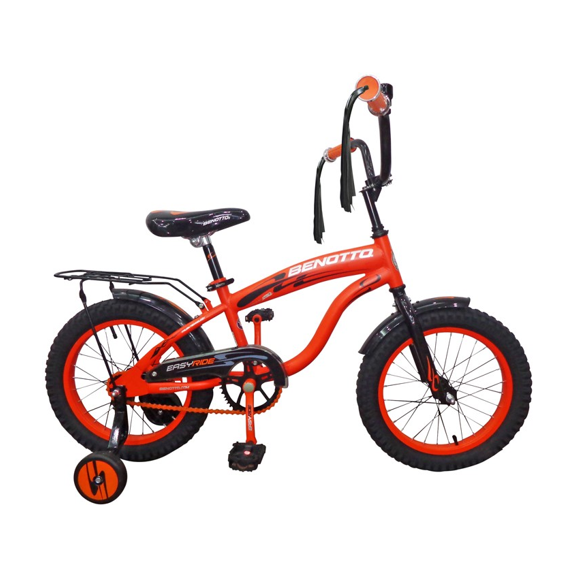 Benotto Kit Bicicleta para Niño City EASY RIDE R16 1V. Frenos Contrapedal Acero Naranja/Negro + Timbre ZEFAL PIING Aluminio Negro 1060A + Luz Trasera USB T606040 Roja Envío Gratis a Todo México