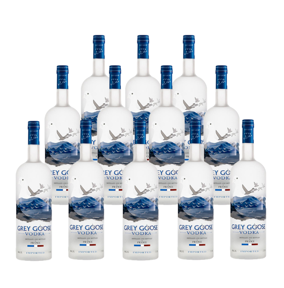 Grey Goose Caja con 12 Piezas Vodka 4500 ml