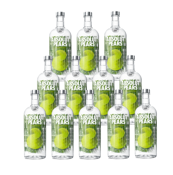 Absolut Caja con 12 Piezas Vodka Pears 750 ml