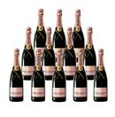 MOËT & CHANDON Caja con 12 Piezas Champagne Rose Impérial 750 ml