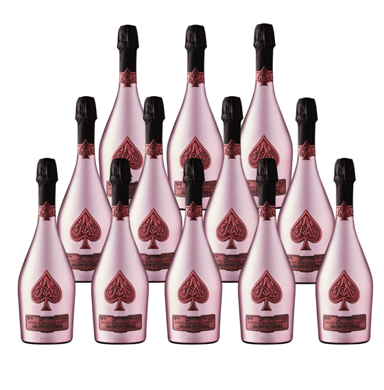 Armand de Brignac Caja con 12 Piezas Champagne Brut Rosé 750 ml