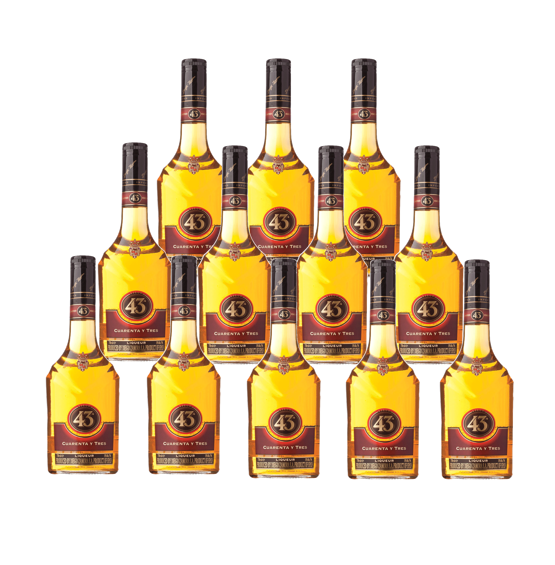 43 Caja con 12 Piezas Licor 1000 ml