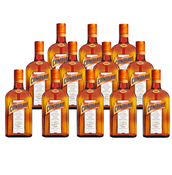 Cointreau Caja con 12 Piezas Licor de Naranja 1000 ml