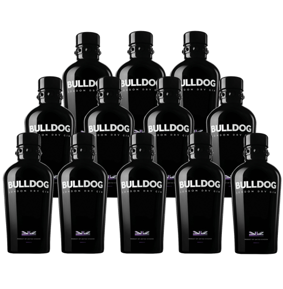 BULLDOG Caja con 12 Piezas Ginebra 750 ml