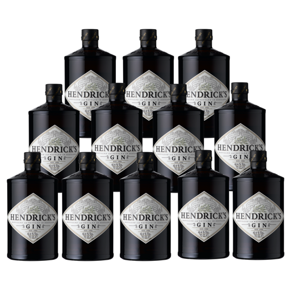 HENDRICK'S Caja con 12 Piezas Ginebra 1000 ml