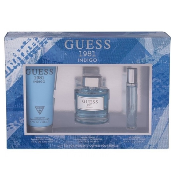 Guess Set para Dama 1981 Fragancia 100 ml EDT Spray / Body Lotion 200 ml / Fragancia 15 ml EDT Spray