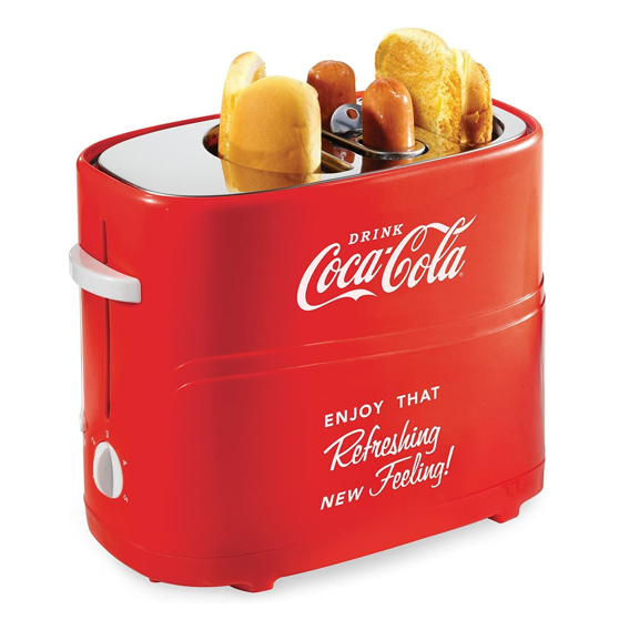 Nostalgia Tostador para Hot Dog Coca-Cola HDT600COKE Rojo