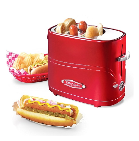 Nostalgia Tostador Retro para Hot Dog HDT600RETRORED Rojo